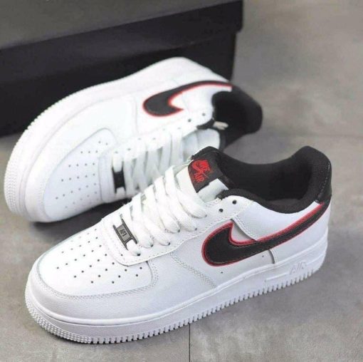 Nike Air Force Branco Preto Vermelho