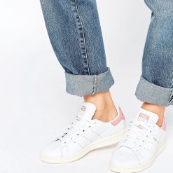 Adidas Stan Smith Branco com Rosa bebé