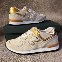 New Balance 574 Beje Dourado