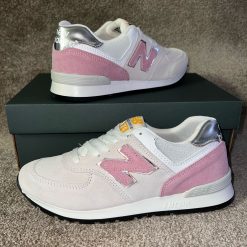 New Balance 574 Cinza Rosa Prateado