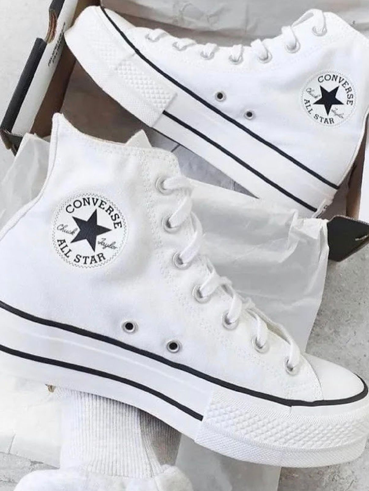 Converse All Star Bota Branco Plataforma Lona Converse All Star Bota Branco Plataforma Lona