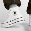 Converse All Star Bota Branco Plataforma Lona Converse All Star Bota Branco Plataforma Lona