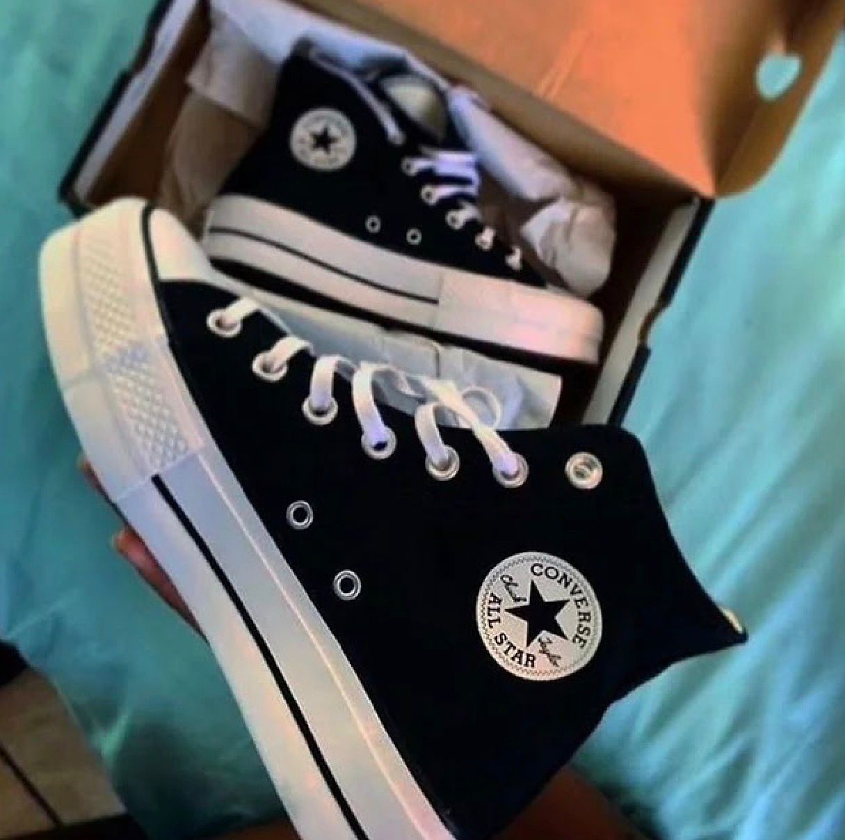 Converse All Star Bota Preta Plataforma Lona Converse All Star Bota Preta Plataforma Lona