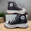 Converse All Star Bota Preta Plataforma Lona Converse All Star Bota Preta Plataforma Lona