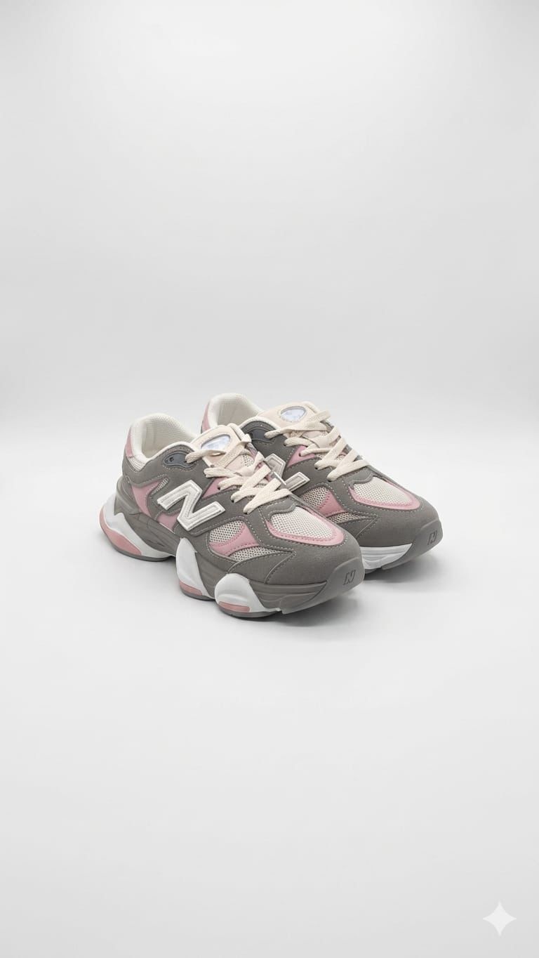 New Balance 9060 Cinza com Rosa New Balance 9060 Cinza com Rosa