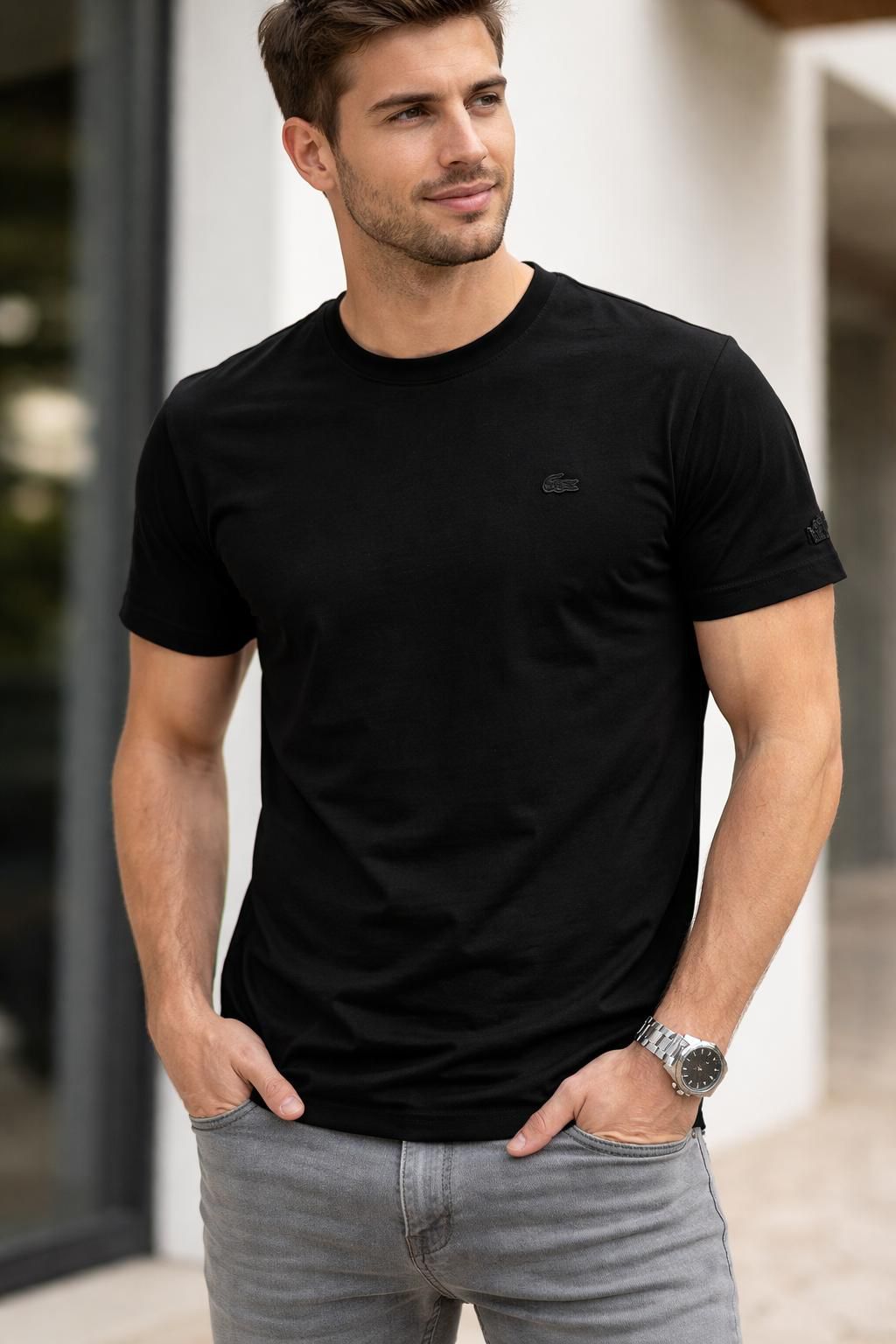 T-SHIRT LACOSTE PRETA T-SHIRT LACOSTE PRETA
