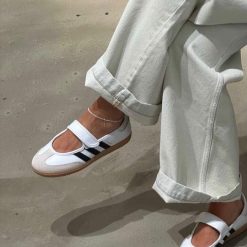 Adidas Samba Velcro Branco Preto