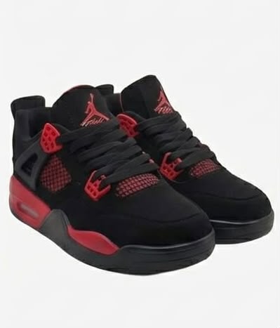Nike Air Jordan 4 Preto com Vermelho Nike Air Jordan 4 Preto com Vermelho