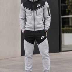 Fato de Treino Nike Cinza com Preto
